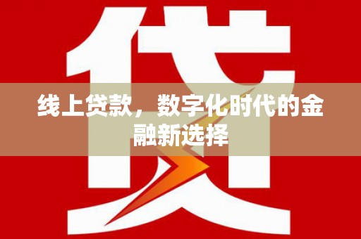 岱岳线上贷款，数字化时代的金融新选择
