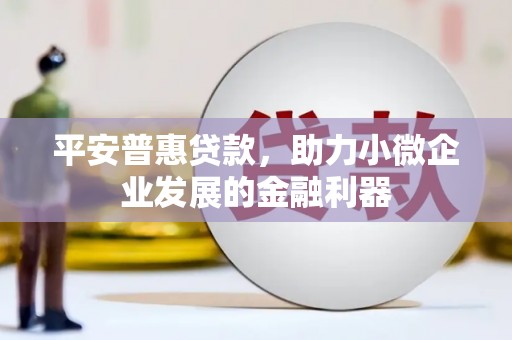 尉犁平安普惠贷款，助力小微企业发展的金融利器