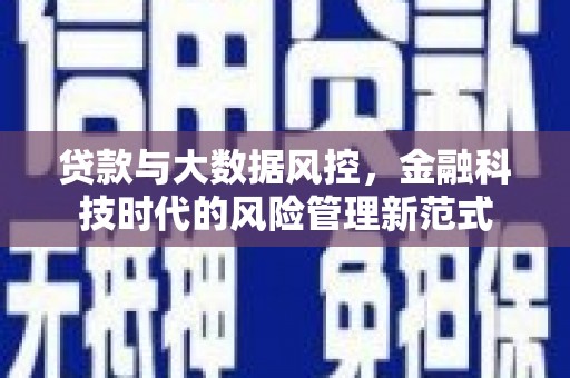 泰顺贷款与大数据风控，金融科技时代的风险管理新范式