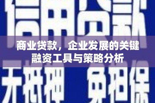 监利商业贷款，企业发展的关键融资工具与策略分析