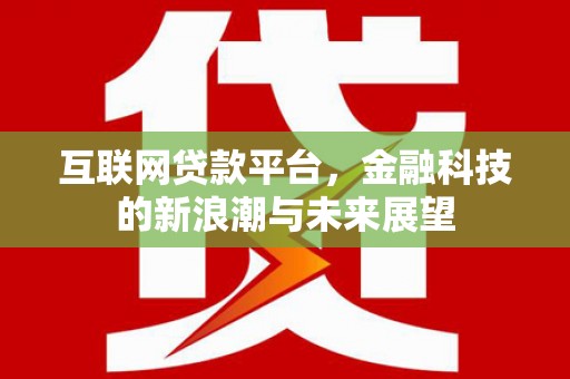 独山子互联网贷款平台，金融科技的新浪潮与未来展望