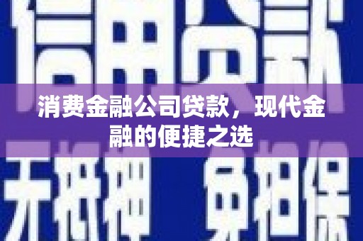 永康消费金融公司贷款，现代金融的便捷之选