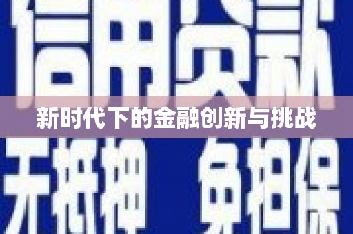 沈河新时代下的金融创新与挑战